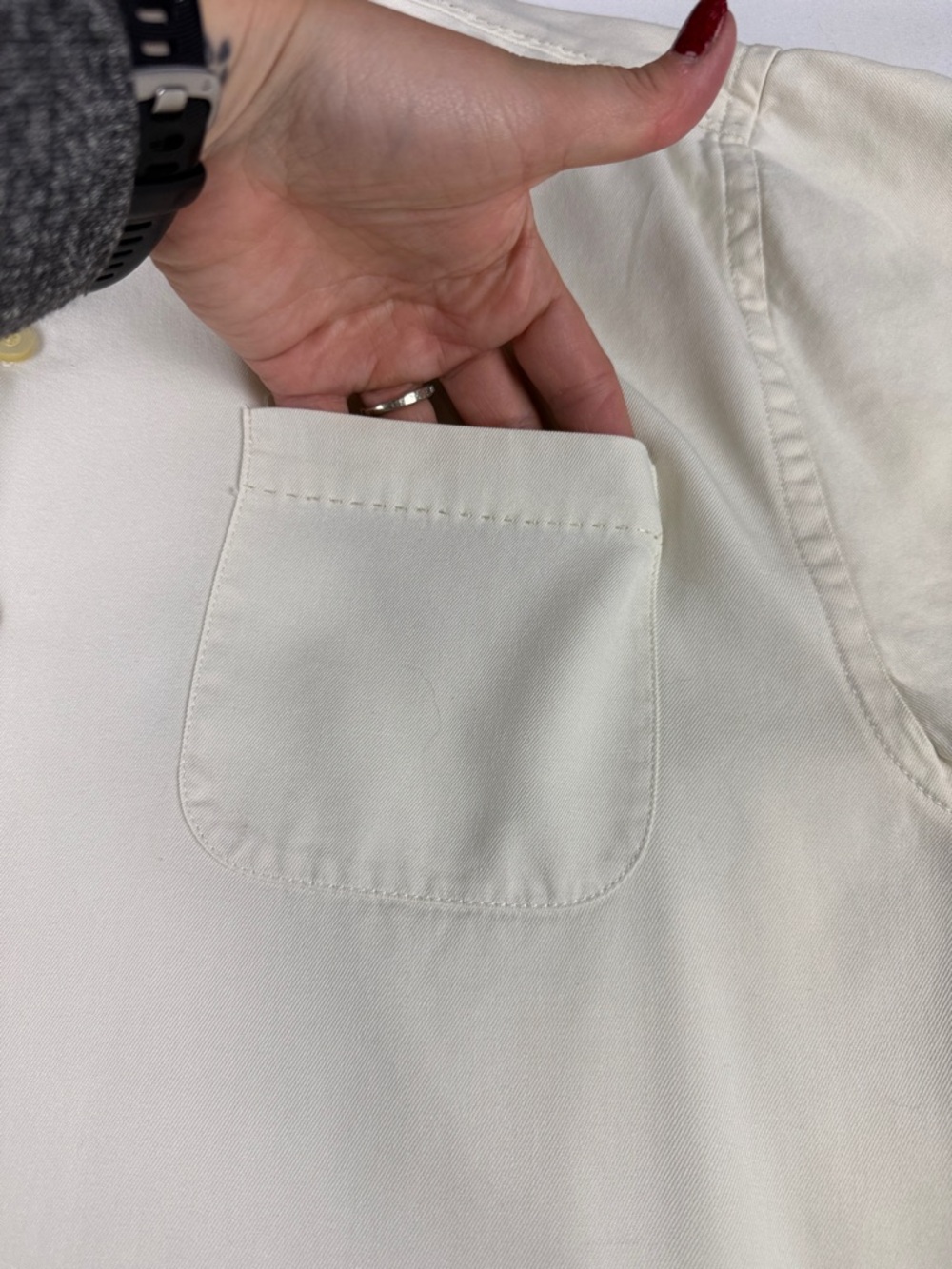 Tommy Bahama 100% Silk White Short Sleeve Button Down Shirt Men’s Size L - Picture 4 of 7